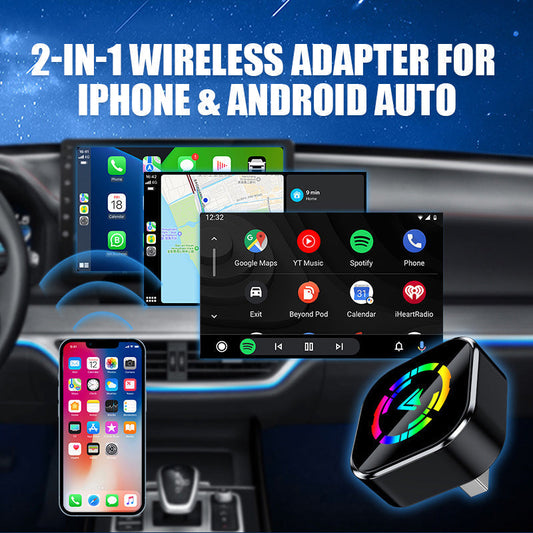 🚗📱 2-in-1 Wireless Adapter: Kabellos Auto-Connect für iPhone & Android – Fahrsicherheit & Freiheit genießen! 🔋🎉