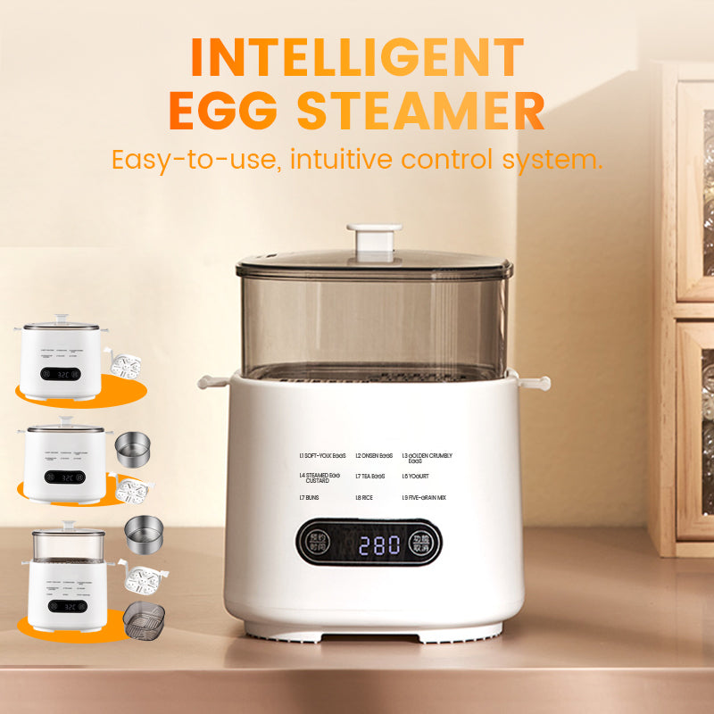 🎁2025 Neues Design🥚✨Mini-Multifunktions-Eierkochset mit Smart Touch Panel🔥