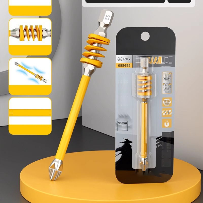 🌞Sommer-Schnäppchen🔥Magnetischer Anti-Rutsch-Kreuzschlitz-Bit mit Feder