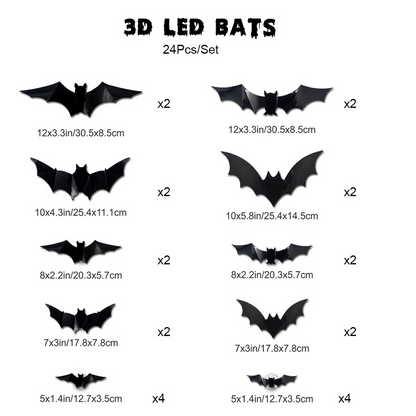 🎁50% RABATT🦇Halloween 3D-beleuchtete Fledermäuse
