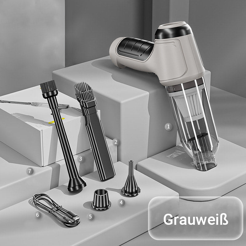 Kabelloser Auto-Staubsauger [2025] – 9000/12000PA Starkleistung, 60min Akku, HEPA-Filter, Ultra-Leicht (290g) für Auto & Sofa – Inkl. 3 Aufsätze
