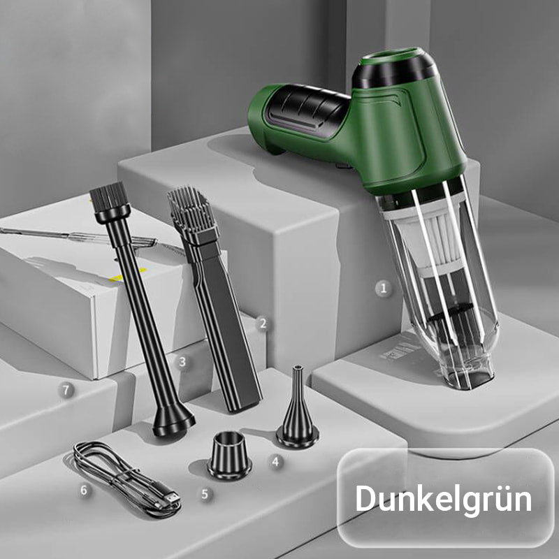Kabelloser Auto-Staubsauger [2025] – 9000/12000PA Starkleistung, 60min Akku, HEPA-Filter, Ultra-Leicht (290g) für Auto & Sofa – Inkl. 3 Aufsätze