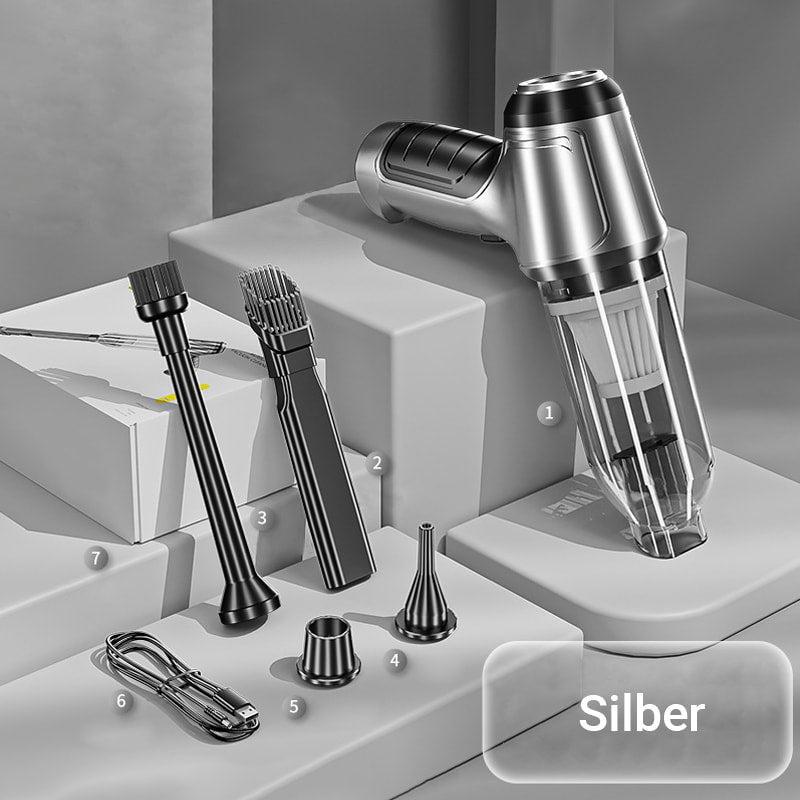 Kabelloser Auto-Staubsauger [2025] – 9000/12000PA Starkleistung, 60min Akku, HEPA-Filter, Ultra-Leicht (290g) für Auto & Sofa – Inkl. 3 Aufsätze