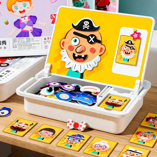 🧩 60 % RABATT! 🎨🔥🎨Magnetisches Puzzle zum Anziehen von Gesichtern für Kinder im Vorschulalter