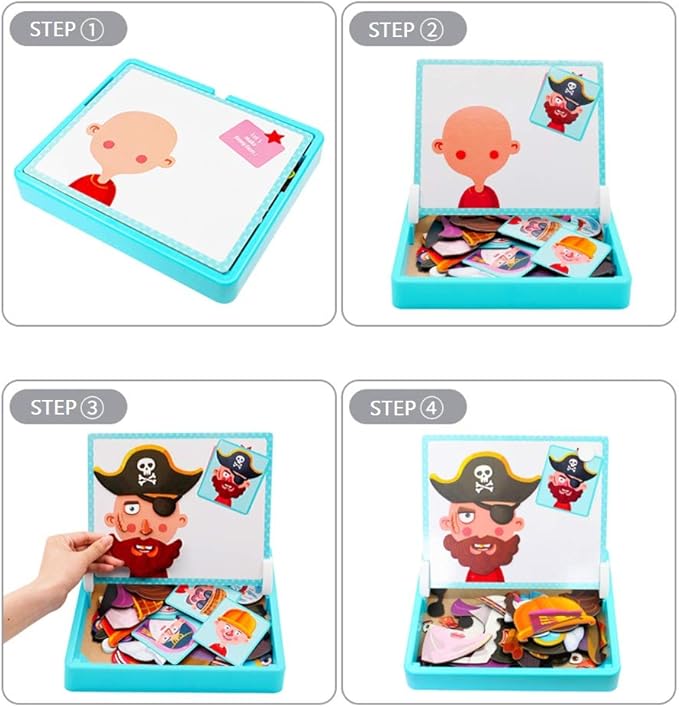🧩 60 % RABATT! 🎨🔥🎨Magnetisches Puzzle zum Anziehen von Gesichtern für Kinder im Vorschulalter