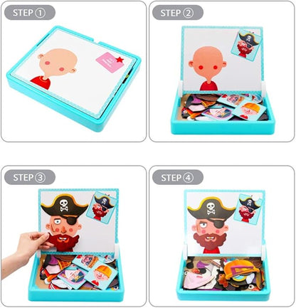 🧩 60 % RABATT! 🎨🔥🎨Magnetisches Puzzle zum Anziehen von Gesichtern für Kinder im Vorschulalter