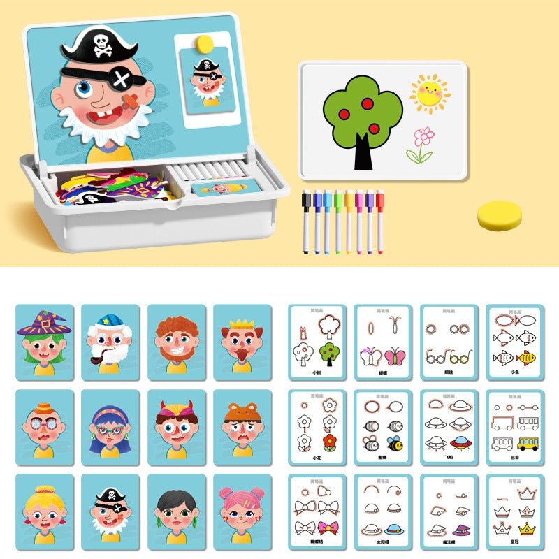 🧩 60 % RABATT! 🎨🔥🎨Magnetisches Puzzle zum Anziehen von Gesichtern für Kinder im Vorschulalter