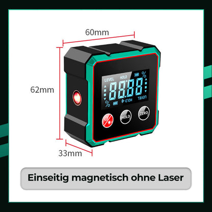 📏 2-in-1 Magnetischer Digital-Laser-Neigungsmesser | Starker Magnet + Präzise Laser – Ideal für Wandmontage/Holzarbeiten🔧