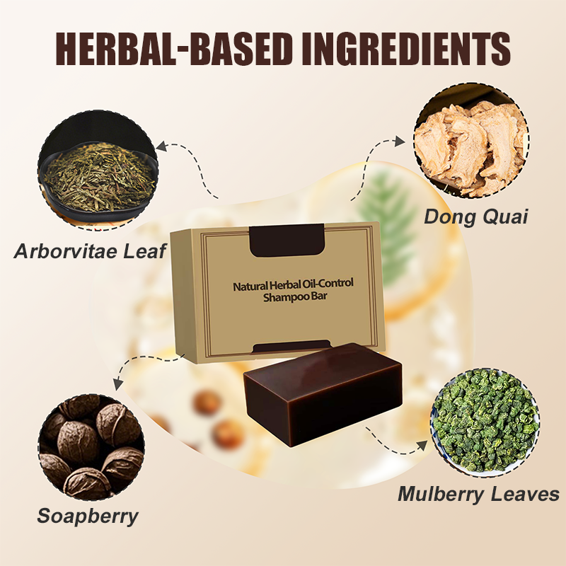 Pflanzliches, festes Naturshampoo zur Regulierung von überschüssigem Talg