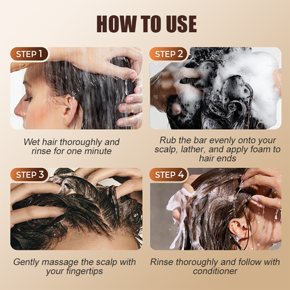 Pflanzliches, festes Naturshampoo zur Regulierung von überschüssigem Talg