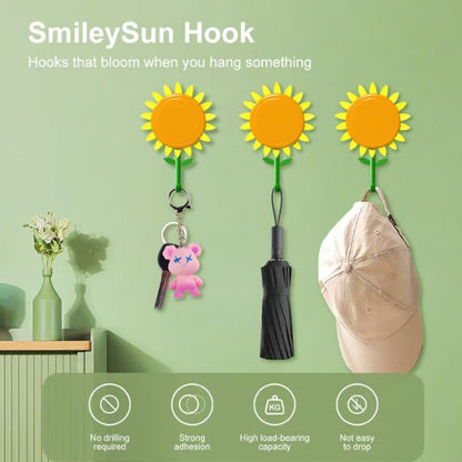 Kreativer lachender Sonnenblumen-Wandhaken