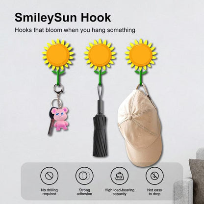 Kreativer lachender Sonnenblumen-Wandhaken