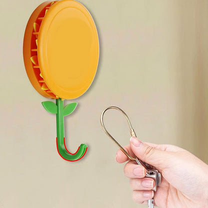 Kreativer lachender Sonnenblumen-Wandhaken