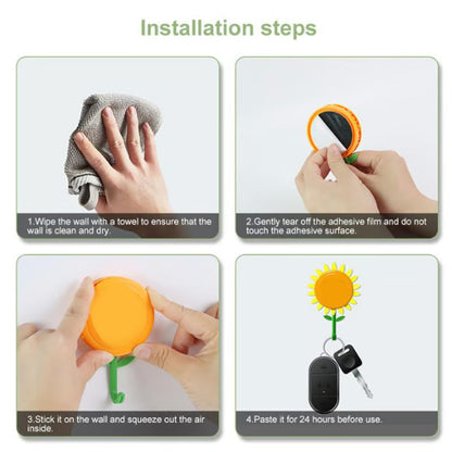 Kreativer lachender Sonnenblumen-Wandhaken