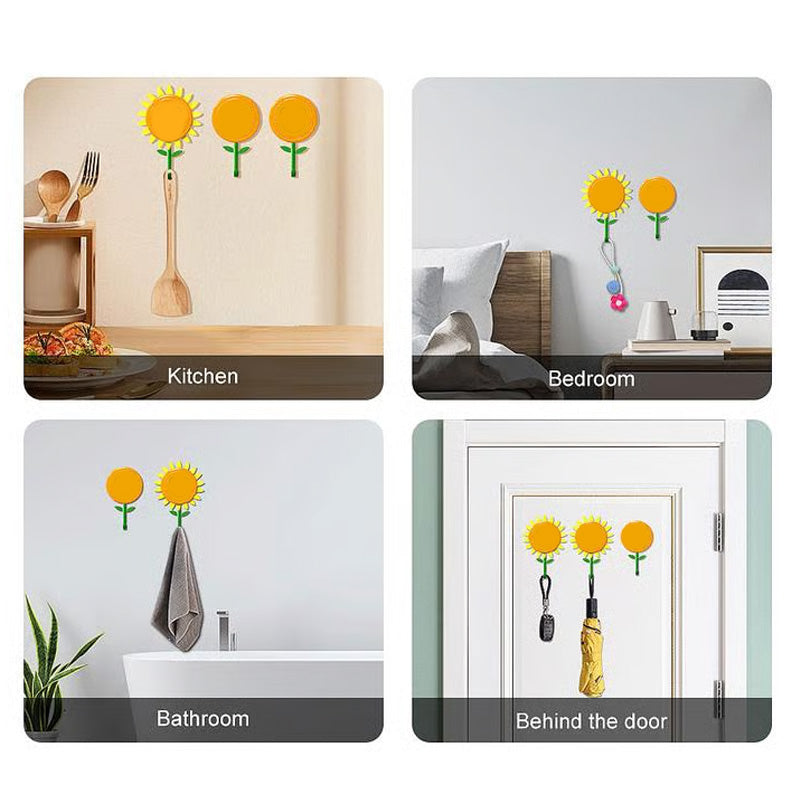 Kreativer lachender Sonnenblumen-Wandhaken