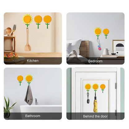 Kreativer lachender Sonnenblumen-Wandhaken