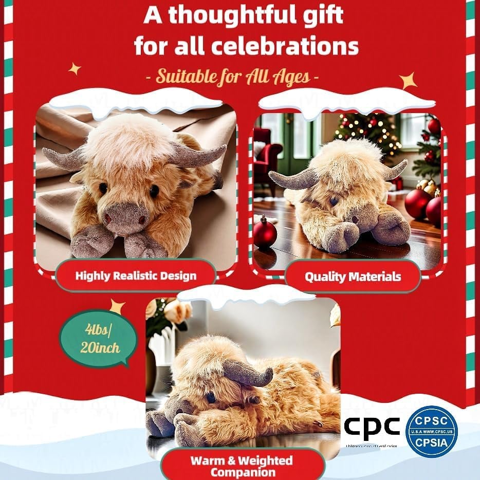 🎁 Dein neues Lieblings-Weihnachtsgeschenk: Das süße Hochlandrind-Kuscheltier! 🐮✨