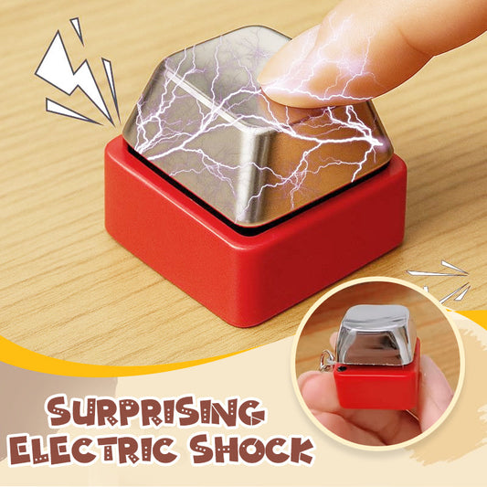 Electric Shock Button Keychain Toy