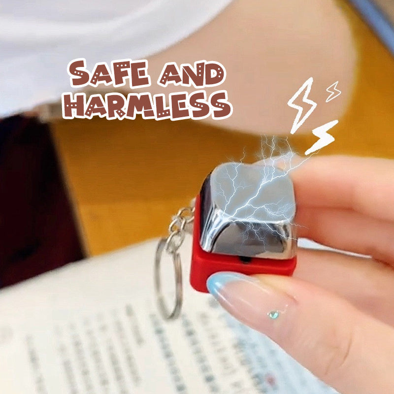 Electric Shock Button Keychain Toy