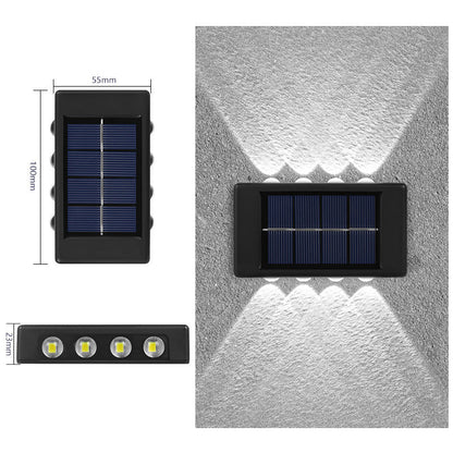 Solarbetriebene Up & Down-Wandleuchte