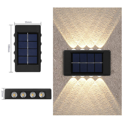 Solarbetriebene Up & Down-Wandleuchte