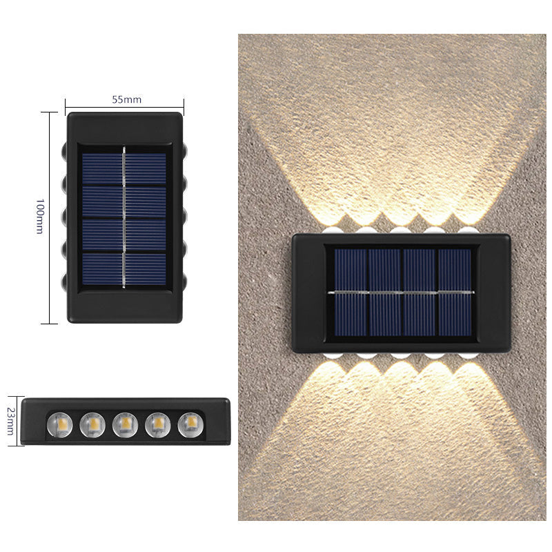 Solarbetriebene Up & Down-Wandleuchte
