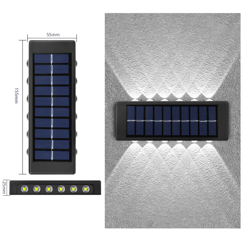 Solarbetriebene Up & Down-Wandleuchte