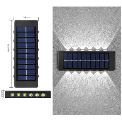 Solarbetriebene Up & Down-Wandleuchte