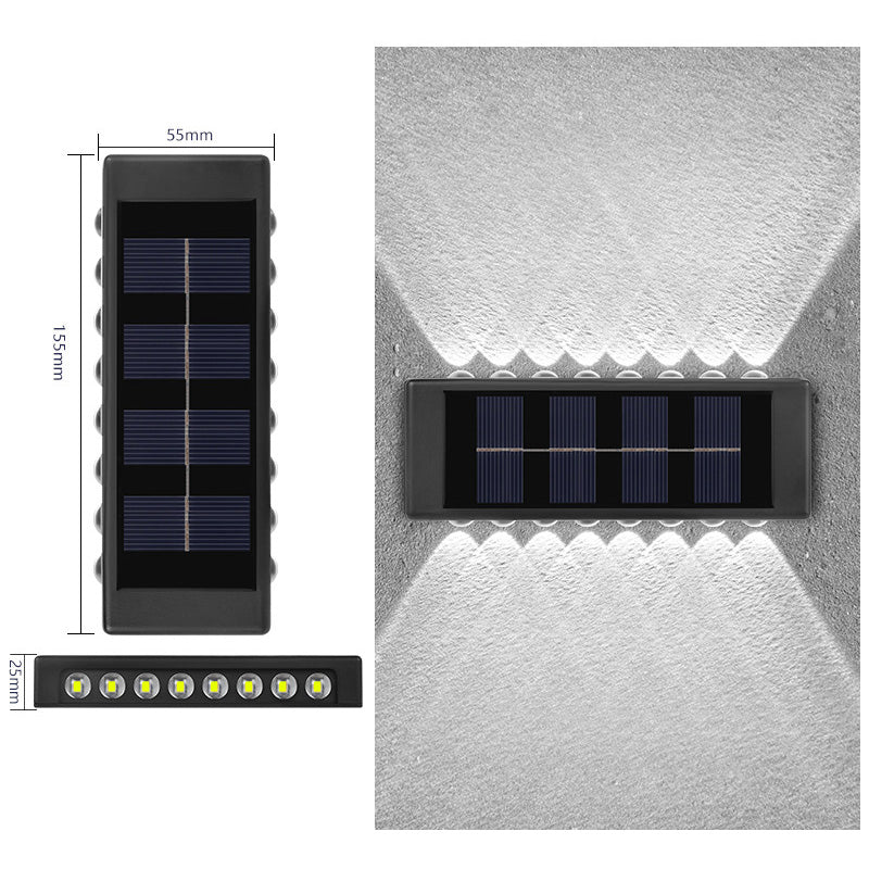 Solarbetriebene Up & Down-Wandleuchte