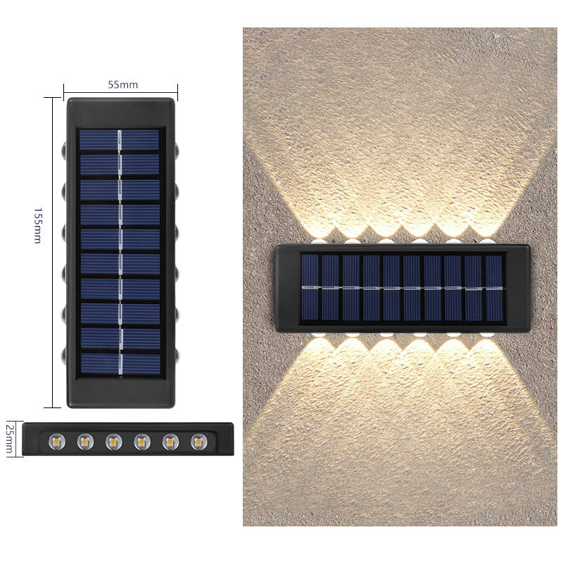 Solarbetriebene Up & Down-Wandleuchte