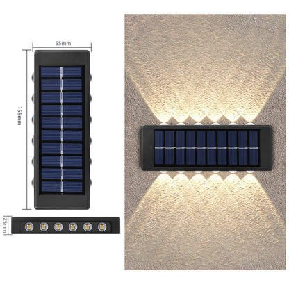Solarbetriebene Up & Down-Wandleuchte