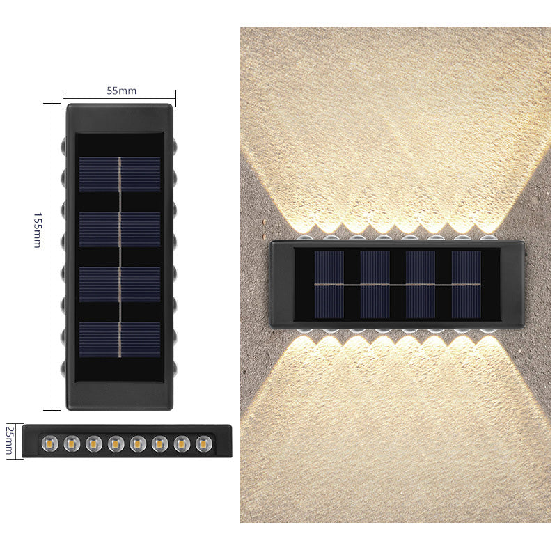Solarbetriebene Up & Down-Wandleuchte
