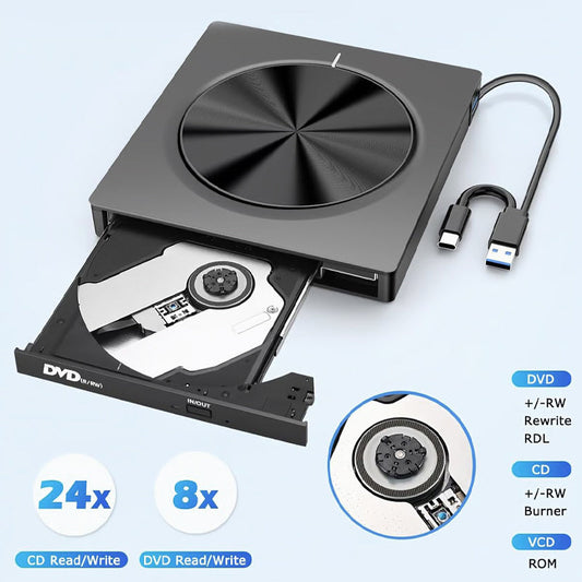 7-in-1 USB 3.0 Type-C DVD-Brenner