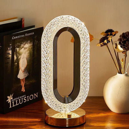 📢📢50% RABATT !!⏰Wiederaufladbare LED-Nachtlichtlampe mit Kristall-Optik, luxuriöses Design für Schlafzimmer & Wohnbereich ✨