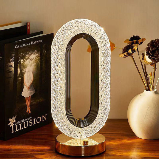 📢📢50% RABATT !!⏰Wiederaufladbare LED-Nachtlichtlampe mit Kristall-Optik, luxuriöses Design für Schlafzimmer & Wohnbereich ✨