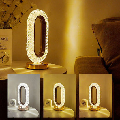 📢📢50% RABATT !!⏰Wiederaufladbare LED-Nachtlichtlampe mit Kristall-Optik, luxuriöses Design für Schlafzimmer & Wohnbereich ✨