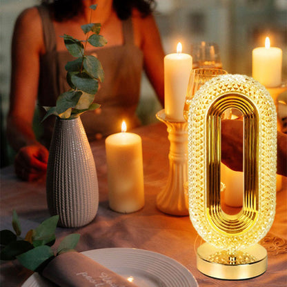 📢📢50% RABATT !!⏰Wiederaufladbare LED-Nachtlichtlampe mit Kristall-Optik, luxuriöses Design für Schlafzimmer & Wohnbereich ✨