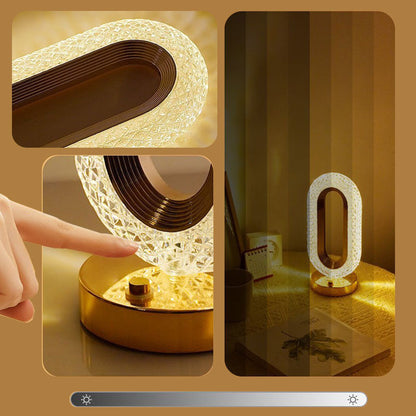 📢📢50% RABATT !!⏰Wiederaufladbare LED-Nachtlichtlampe mit Kristall-Optik, luxuriöses Design für Schlafzimmer & Wohnbereich ✨