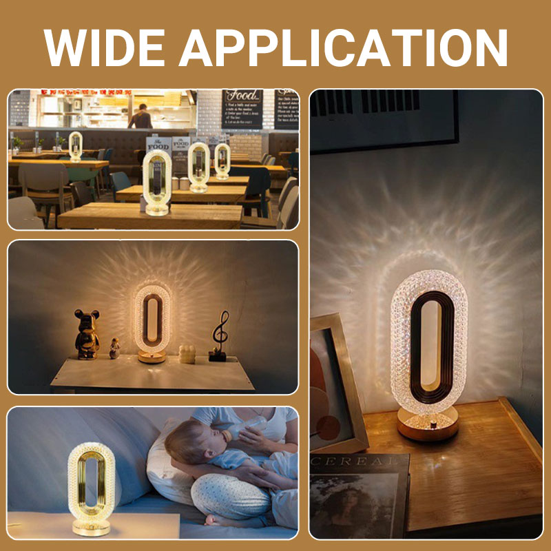 📢📢50% RABATT !!⏰Wiederaufladbare LED-Nachtlichtlampe mit Kristall-Optik, luxuriöses Design für Schlafzimmer & Wohnbereich ✨