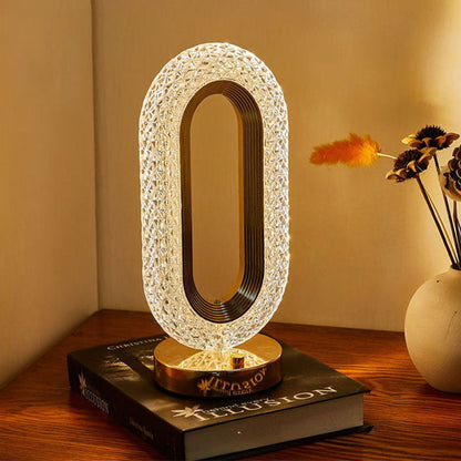 📢📢50% RABATT !!⏰Wiederaufladbare LED-Nachtlichtlampe mit Kristall-Optik, luxuriöses Design für Schlafzimmer & Wohnbereich ✨