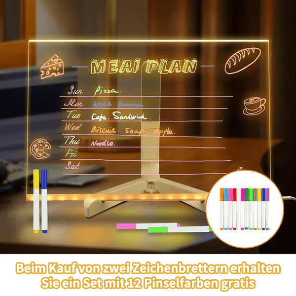 🎄50% Rabatt🎁Kreatives wiederbeschreibbares Acryl-LED-Nachrichtenschild