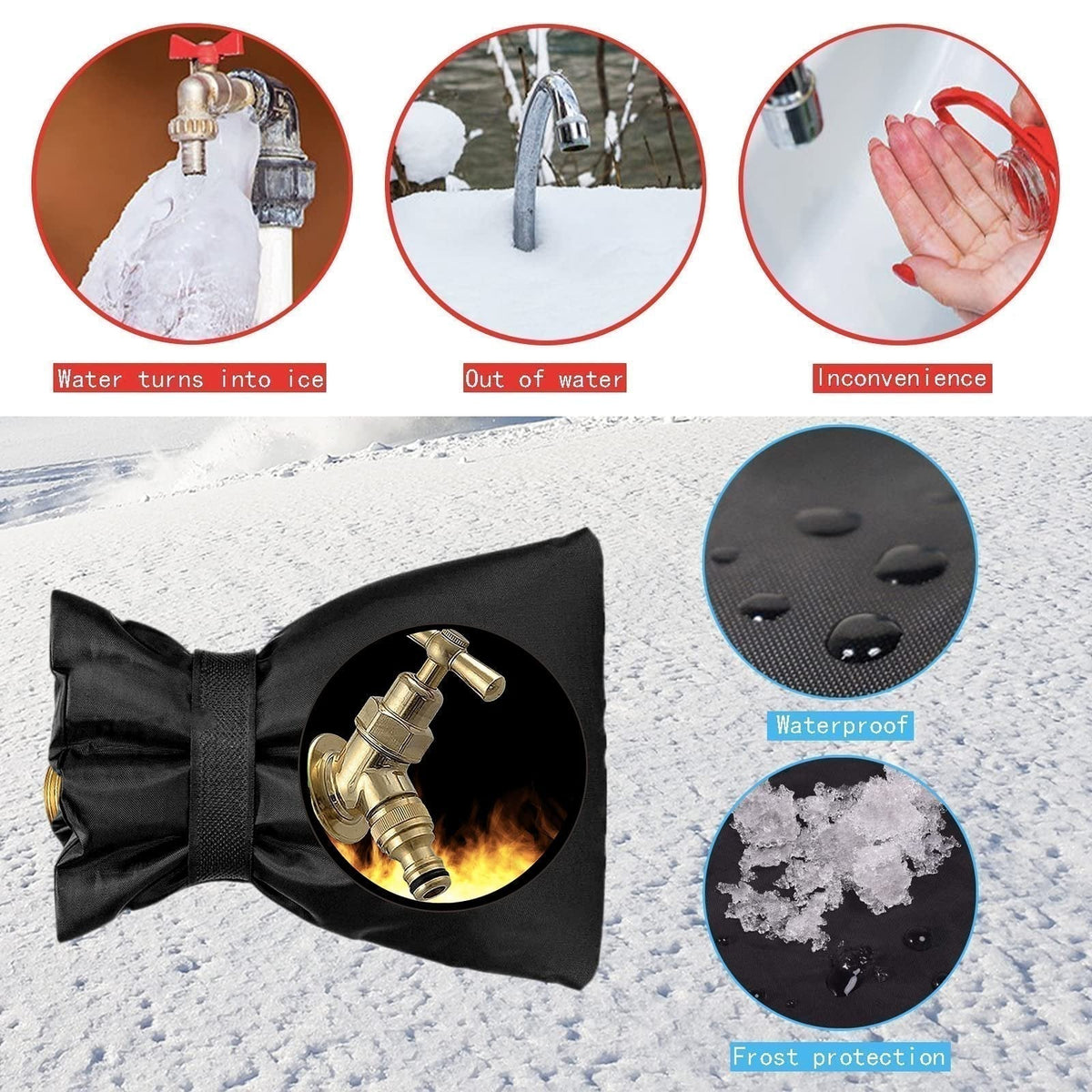 ❄️ 🎁Kaufen Sie 1, erhalten Sie 1 gratis!⚡ Über 50.000 Stück verkauft! ✨ Schutzhüllen für Außenwasserhähne, die vor Winterfrost schützen ❄️