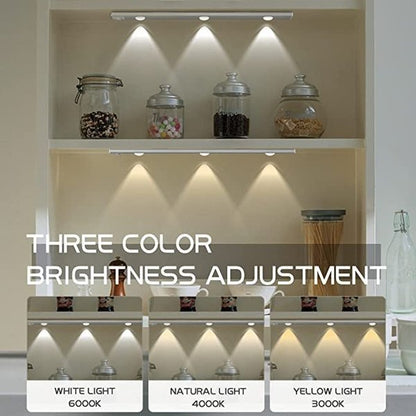 💡 50% RABATT! 🔥 4 Stück LED-Schrankleuchte mit Bewegungsmelder – Wiederaufladbar, Magnetisch & Ideal Für Kleiderschränke, Küchen & Arbeitsbereiche 🏠