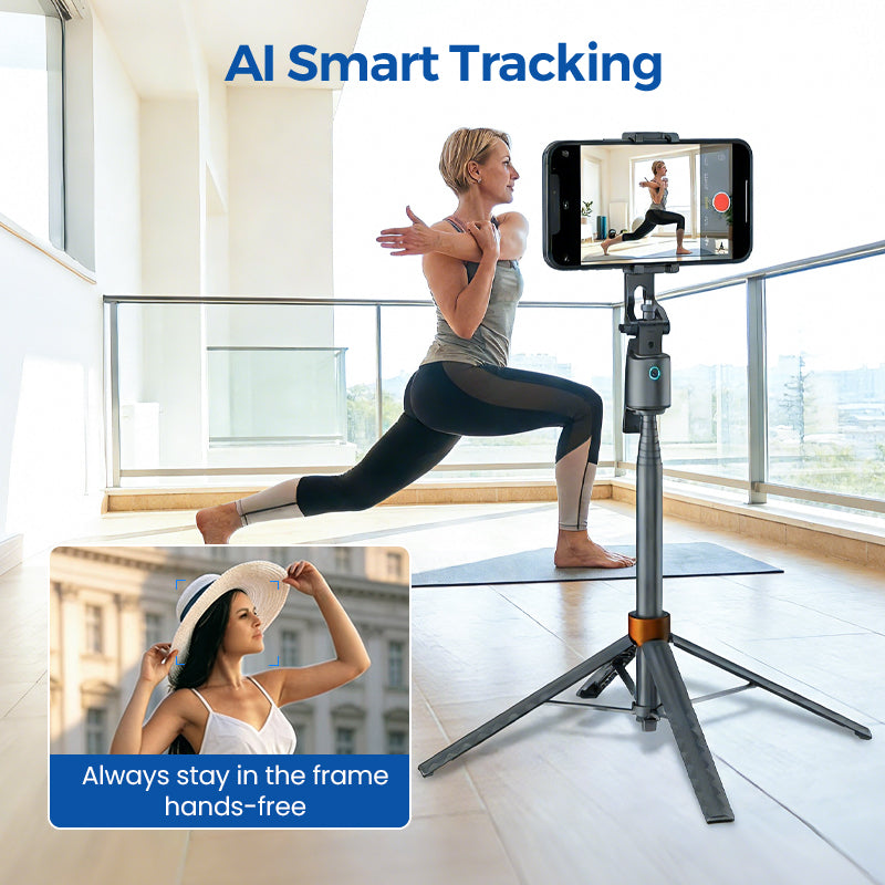 🤖✨ 50 % Rabatt – KI-Stabilisator mit Dual-Aufhelllicht | Automatische Gesichts-/Motivverfolgung, flüssige Stabilisierung, ideal für Live-Streaming und Vlogging 📱🎥