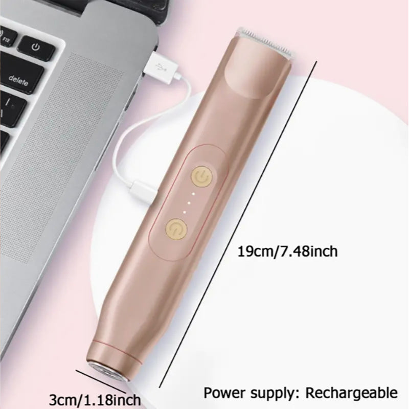 🚨 Pink AUSVERKAUFT !! SCHNELL ZUGREIFEN ⚡ Bikini-Trimmer für Frauen – Elektrischer Rasierer & Epilierer (wiederaufladbar) – 2-in-1 Gerät für Körper & Gesicht, Achseln & Beine – IPX7 wasserdicht