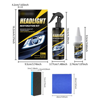 🚗💡Premium Scheinwerfer Reparatur Set – Politur & Versiegelung in 1 Set für langanhaltende Klarheit 👉✨