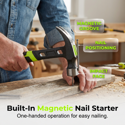 🔨50% RABATT⏰Geschmiedeter Krallenhammer, verstellbar, robust für Heimwerkerarbeiten🏠🛠️