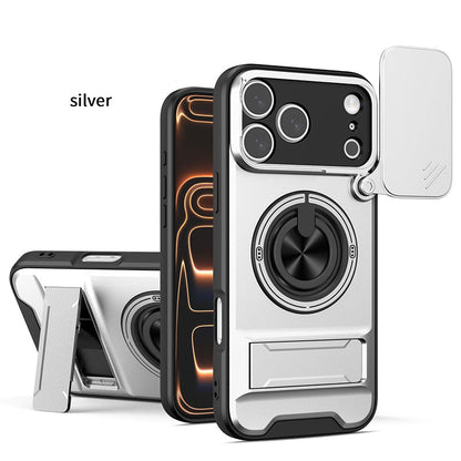 ⏳Zeitlich begrenztes Sonderangebot⏰4-in-1-Schutzhülle – Schiebeverschluss, Ringhalter, Magnet, 5 Farben 🔧