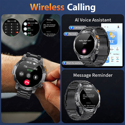 ⌚ 50% RABATT! 🏆 Smart Bluetooth Sportuhr – 1000mAh Akku, Fitness-Tracking & wasserdicht – Herzfrequenz, Schritte & Schlaf – Kompatibel mit iOS/Android 💪