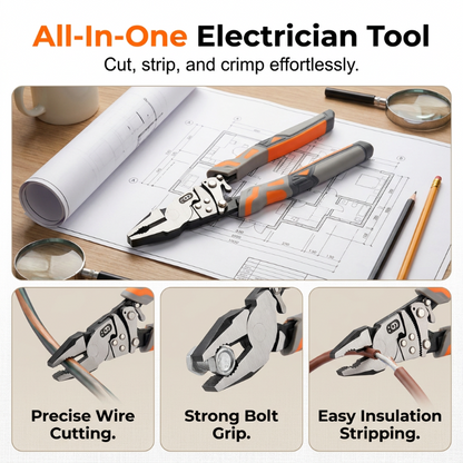 🔧 50% RABATT! ✂️ Ratschenkabel-Drahtschneider-Zange – Gehärteter Stahl & Hebelwirkung – Saubere Schnitte für Kabel, Drähte & Bänder – ergonomischer Griff für ermüdungsfreies Arbeiten – ideal für Elektroinstallationen oder den täglichen Gebrauch 🛠️✨